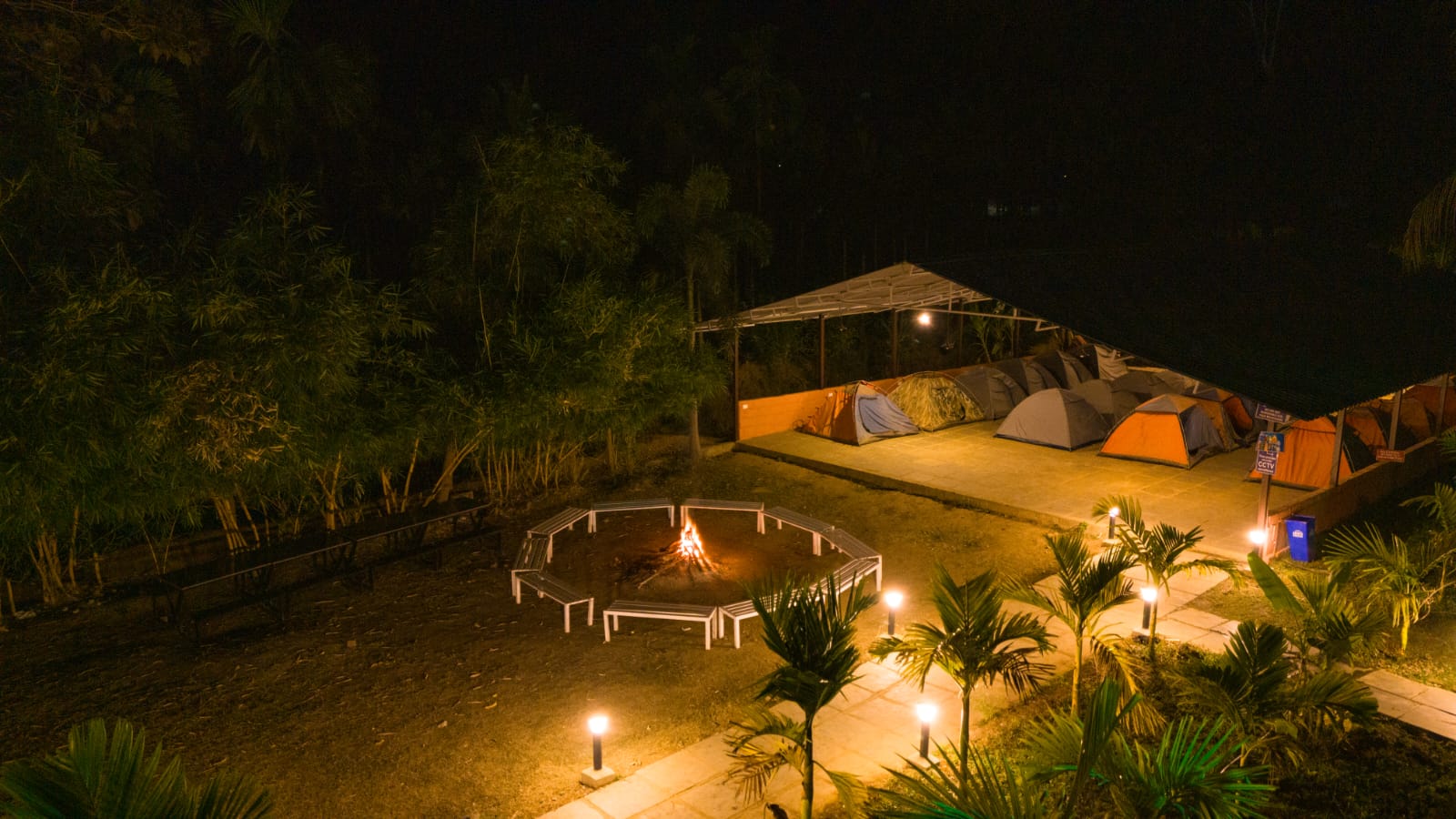 Dandeli camping at night